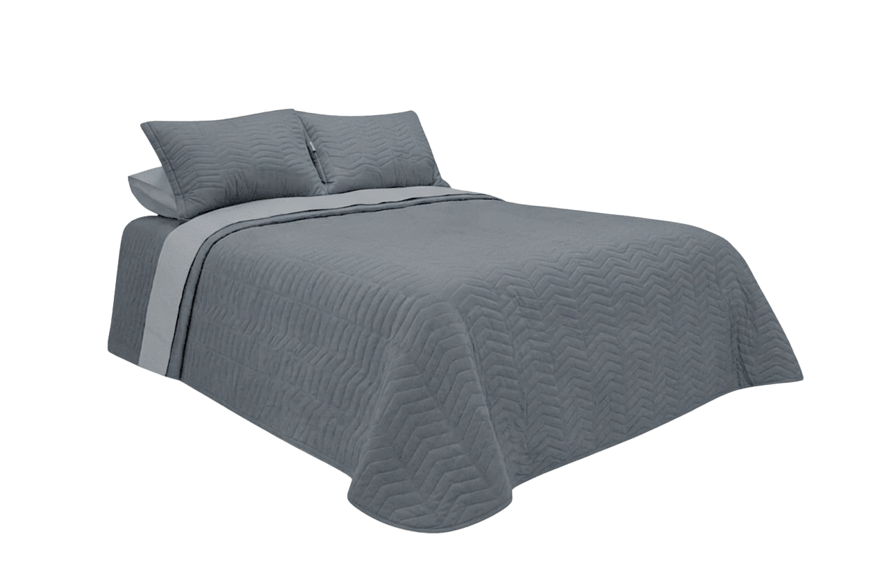 COBERTOR LOFT PLOMO QUEEN (2,5 plazas)