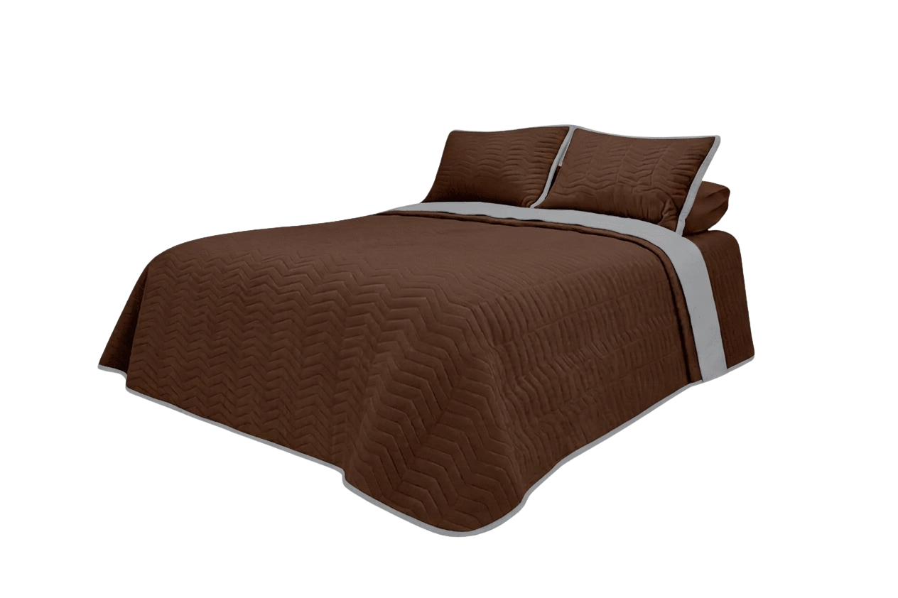 COBERTOR LOFT CHOCOLATE FULL (2 plazas)