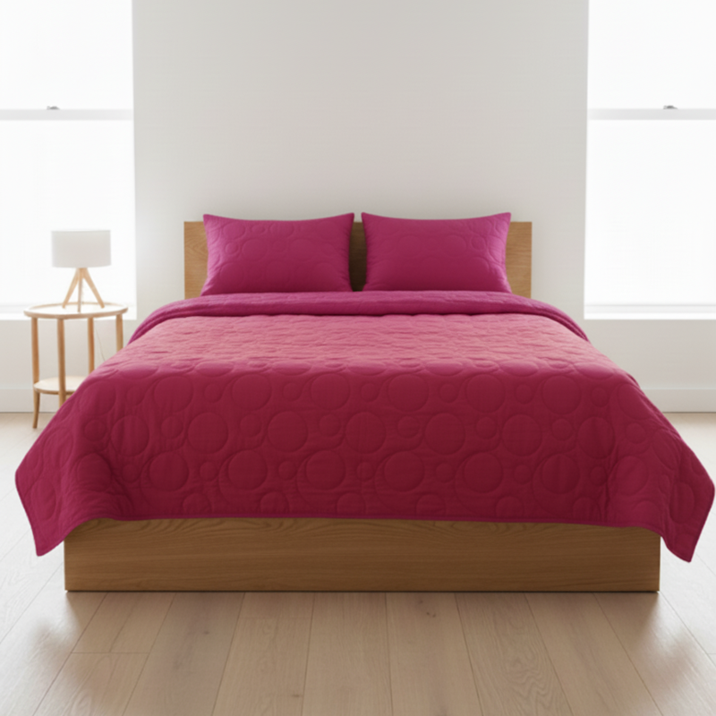 COBERTOR SUEDE FUCSIA FULL - 2 PLZ