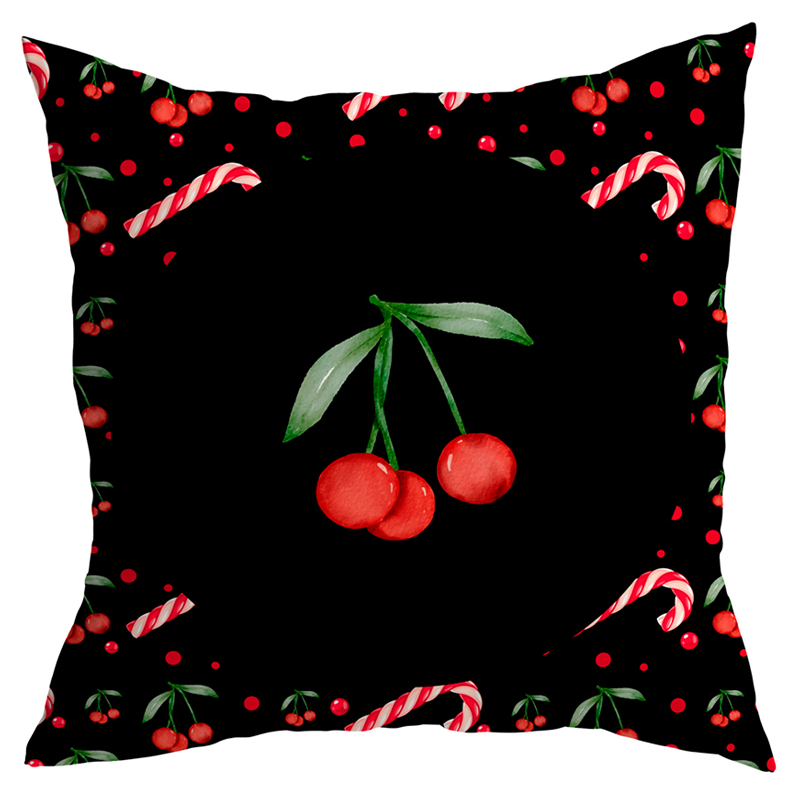 COJIN NICKY CHERRY NEGRO 50x50cm