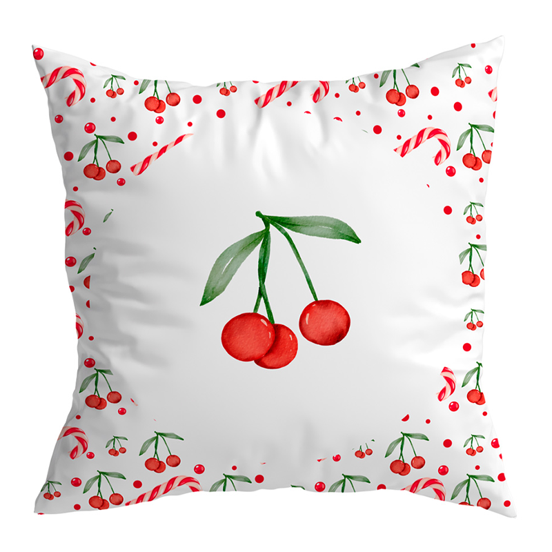 COJIN NICKY CHERRY BLANCO 50x50cm