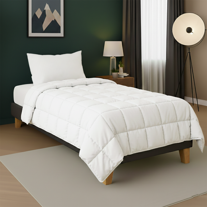 EDREDON DUVET ESPERANZA BLANCO CON FUNDAS ALMOHADA TWIN - 1.5 PLZ
