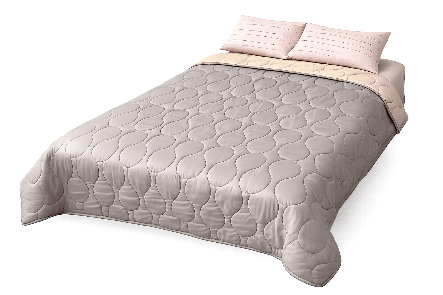 COBERTOR ACOLCHADA/O DREAMING GRIS MELON - FULL 2 PLZ