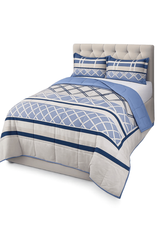 EDREDON ESTAMPADO GALAXY AZUL